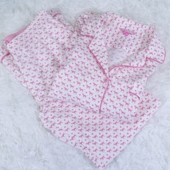 PINK Victoria's Secret Other - PINK Victoria's Secret Dog Flannel Pajama Set XS